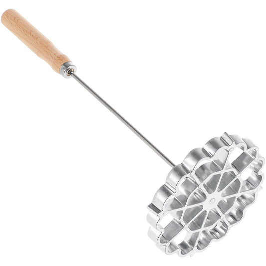 Amosfun Achappam Mold Bunuelos Mold 12.4 Inch Rosette Maker Tool Kitchen Frying Snack Flower Circle for Shaping Potato Pancakes