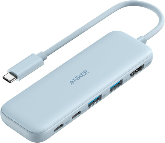 Anker 5-in-1 4K 5Gbps 2 5Gbps USB C Hub, USBC to HDMI Hub with Display, USB-C and USB-A Data Ports for MacBook Pro
