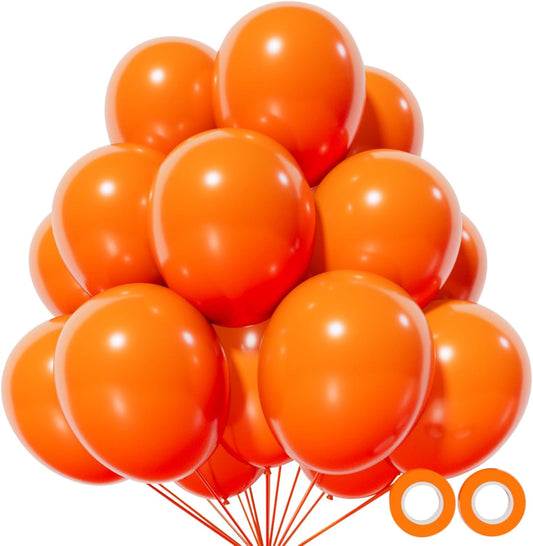 Orange Latex Balloons by [Brand Name] - 110pcs 12-Inch Balloons for Birthday Parties & Baby Showers
