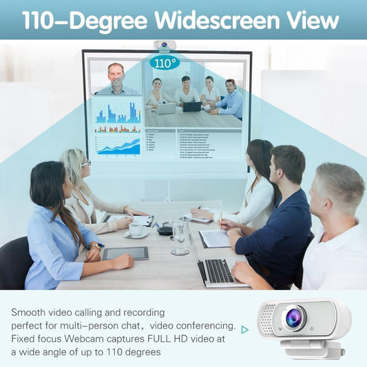ZIQIAN 1080P 110 2,Video usb c webcam Webcam,Live Streaming Web Camera with Stereo Microphone, Desktop or Laptop USB