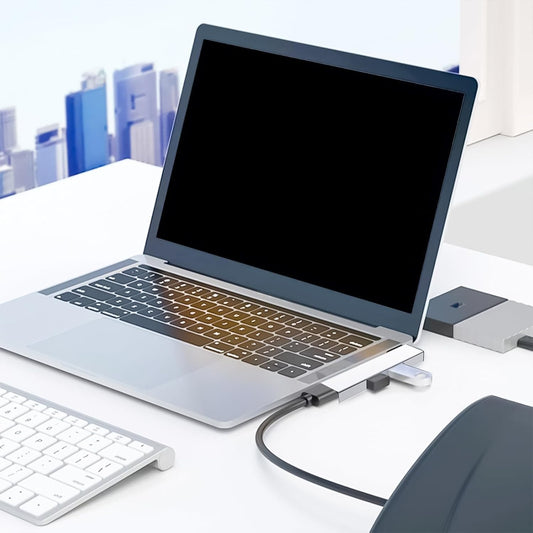 Argzm 90 4 2 USB2.0 1 USB3.0 Degree Portable USB C Hubs Port USB Expansion Fast Data Hubs with for PC Laptop