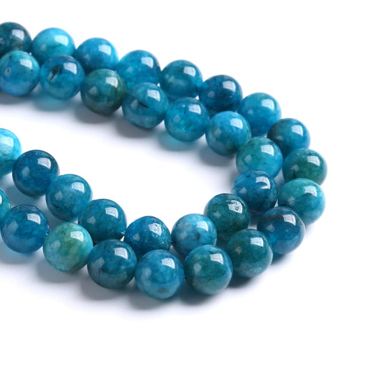 12MM 32PCS Blue Apatite Spacer Loose Beads for Jewelry Making DIY Bracelet Necklace
