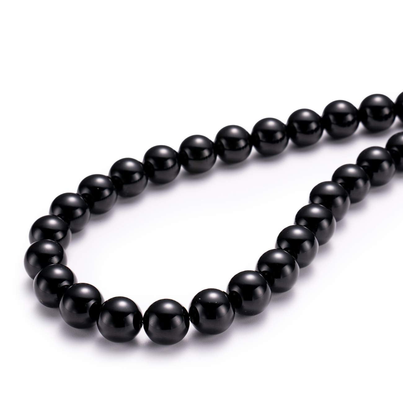 BEADIA Natural Black Onyx Stone Round Loose Semi Gemstone Beads for Jewelry Making 4MM 89PCS