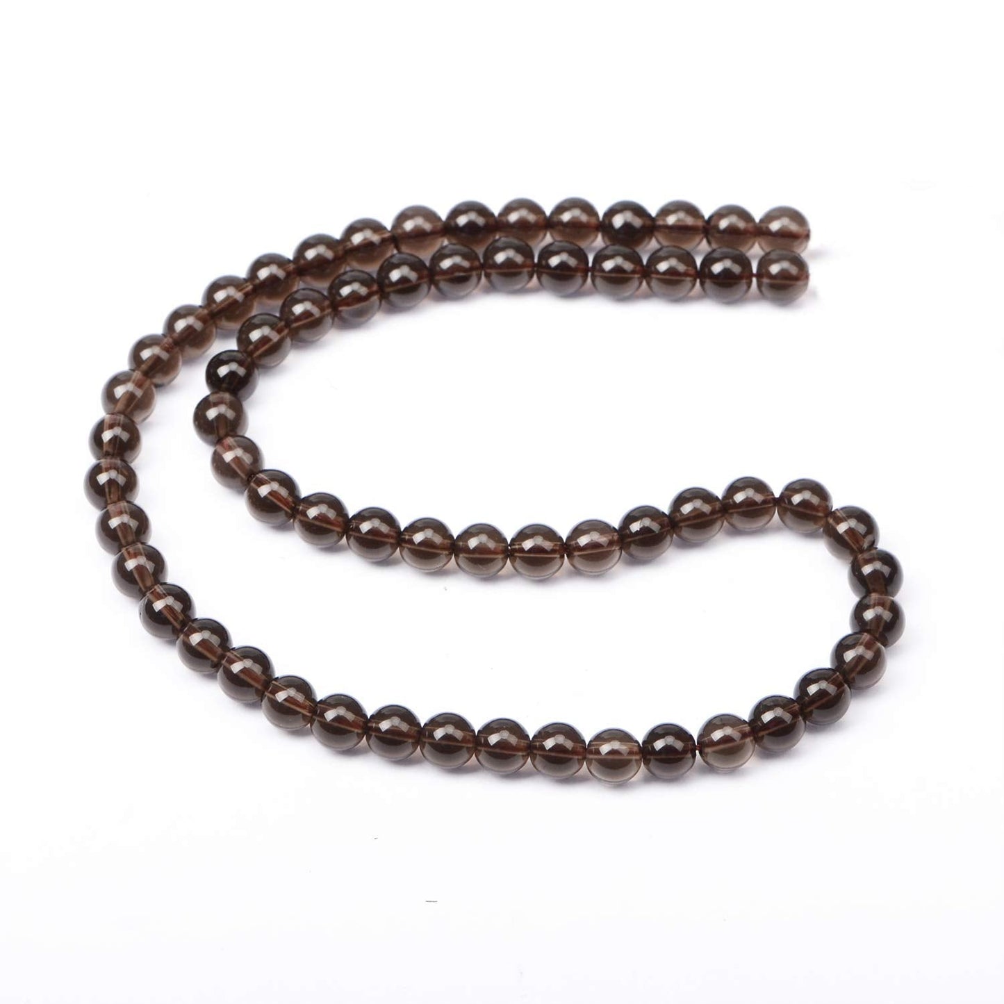 AD Beads Natural Gemstone Round Loose Beads 15" for Bracelet Necklace Earrings Jwelery Making Crafts DIY (4mm, Smoky Quartz)
