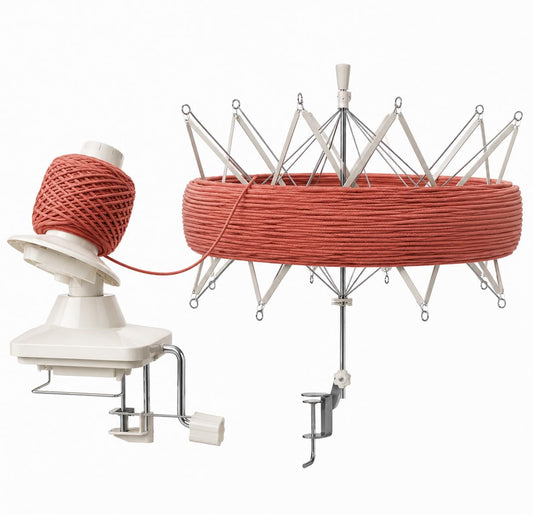ClarArti - Yarn Swift and Ball Winder Set – Hand-Operated Yarn Winder with Umbrella Swift for Knitting, Crochet & Yarn Cakes