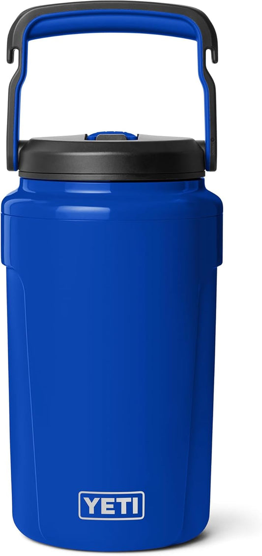 YETI Silo Half Gallon Insulated Water Jug - Leakproof Sports Bottle with Straw Cap & Fence Hook - Keeps Drinks Ice-Cold, Royal Blue