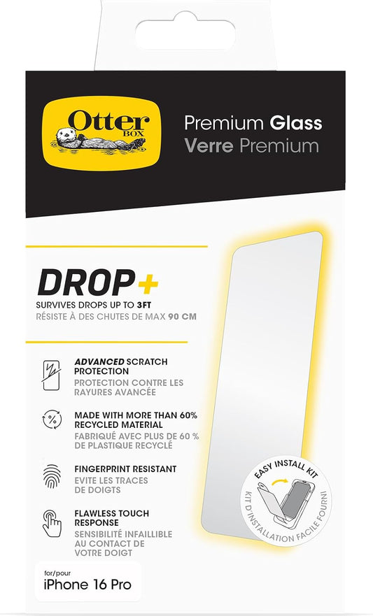 16 OtterBox iPhone Pro Premium Glass Screen Protector