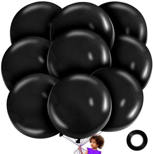 LEEZZIZZ 36-Inch Giant Balloons - 9 Pcs Jumbo Latex Balloons for Kids' Party & Wedding Decorations