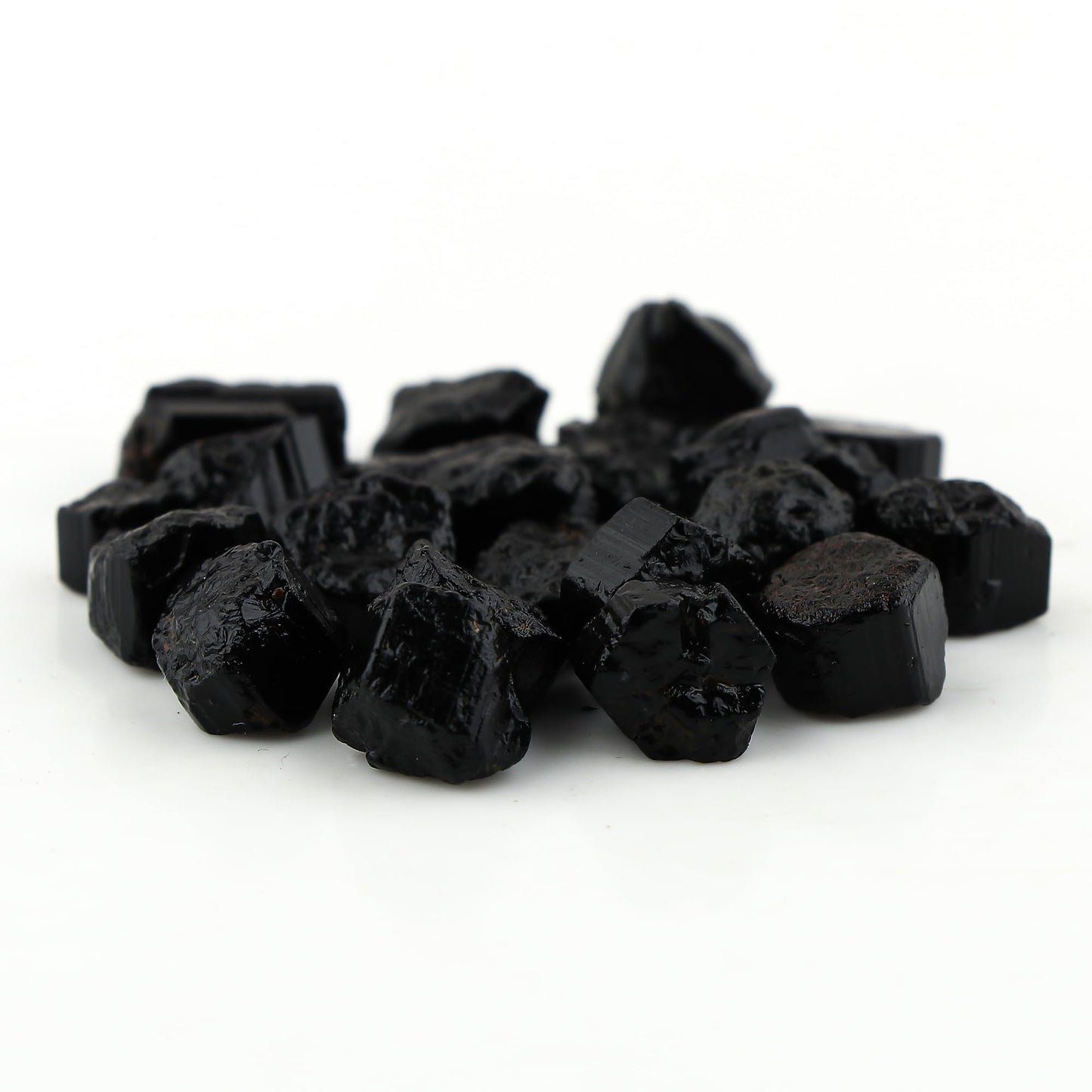ColouredRocks Black Tourmaline (100cts) (18-20pcs) (10-16mm) Natural Raw Crystals, Loose Gemstone, Wholesale Rough, Jewelry Making Supply, Chakra Healing Stones, DIY Craft, Gem Collection