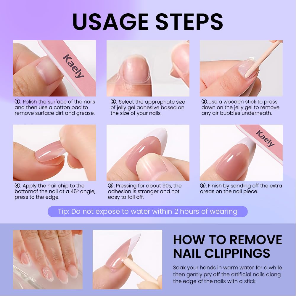 evpct Pearl Cat Eye French Tip Press on Nails Almond Medium No Glue, White French Tip Medium Almond Holographic Stick on Nails for Women, Reusable Full Cover Soft Press on Nail Perfectly with Design