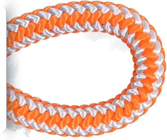 Pelican Rope 16-Strand 1/2 in (12.7 mm) Arborist-16™ Arborist Rope - 7000 lb MBS - Static Climbing Rope - Rescue Operations - High Visibility - 150 ft - Sewn Eye - Orange White - Made in The USA