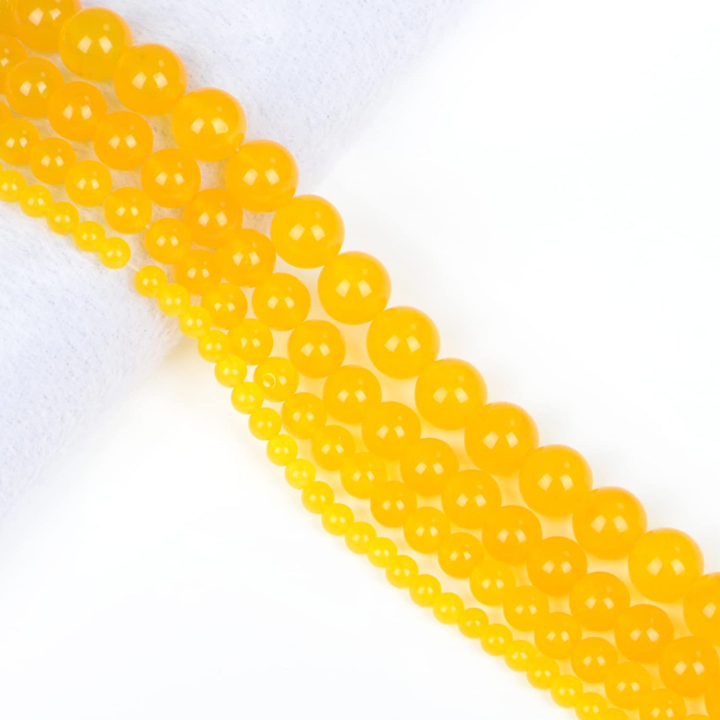 AD Beads Natural Gemstone Round Loose Beads 15" for Bracelet Necklace Earrings Jwelery Making Crafts DIY (4mm, Yellow Jade)