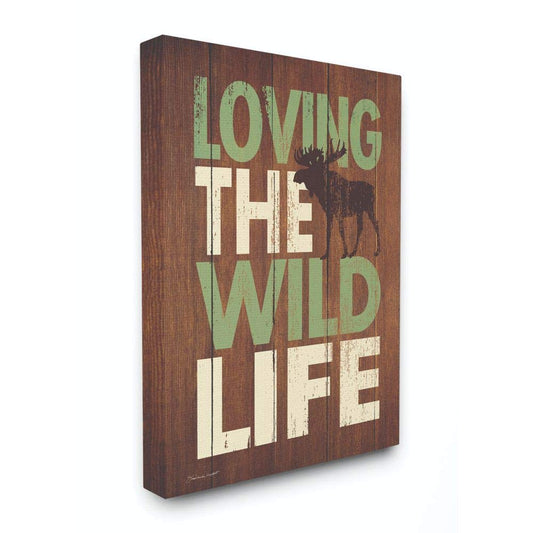 Stupell Industries Wild Life Country Home Wood Textured Word Design Decorative Wall Hangings, Multi-Color