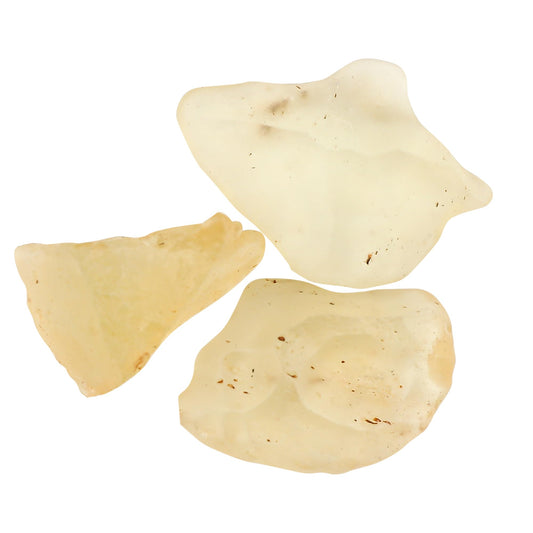 CRYSTALIS (8.5gm) (3pcs) Raw Libyan Desert Glass/Natural Golden Tektite, Rare Loose Gemstone Wholesale Bulk Rough Jewelry Making Supply, Wire Wrapping, DIY, Gem Collectibles (14-20mm)