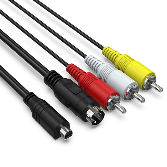 10-Pin VMC-15FS, DCR-HC28/38/48/52/62/96, HDR-CX7, HDR-FX7, DCR-SR200/SR200C Sqrmekoko to AV Audio S Video Cable