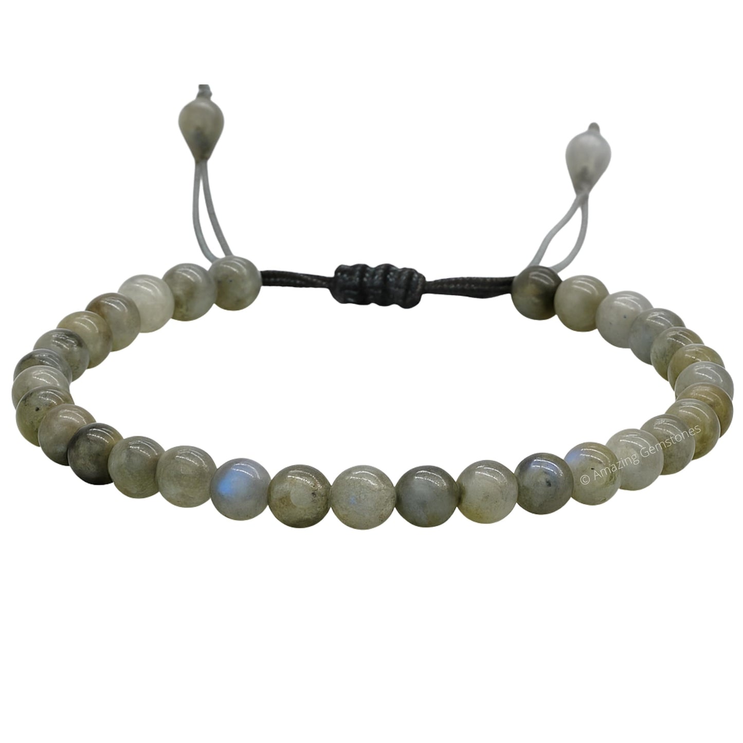 Amazing Gemstone Labradorite Anklet Ankle Bracelets for Women - Waterproof Beaded Healing Crystal Anklets, Plus Size Chakra Gemstone Bead Anklet (Stretchy Adjustable - Plain)