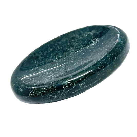 Anaya Agate Moss Agate Worry Stones Certified Crystal Thumb Worry Stone for Anguish, Relaxing and Soothing Balance Stones for Meditation, Stress Relief Crystals and Healing Stones for Men, Women