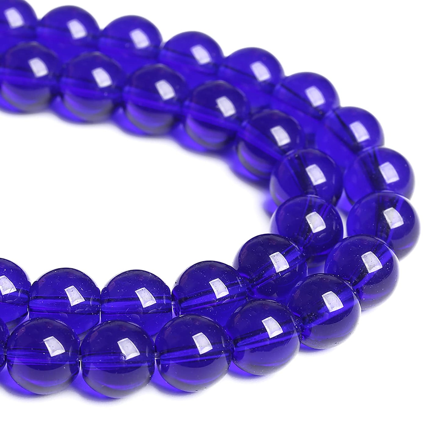 12MM 32PCS Blue Glass Loose Spacer Crystal Beads for Jewelry Making DIY Bracelet
