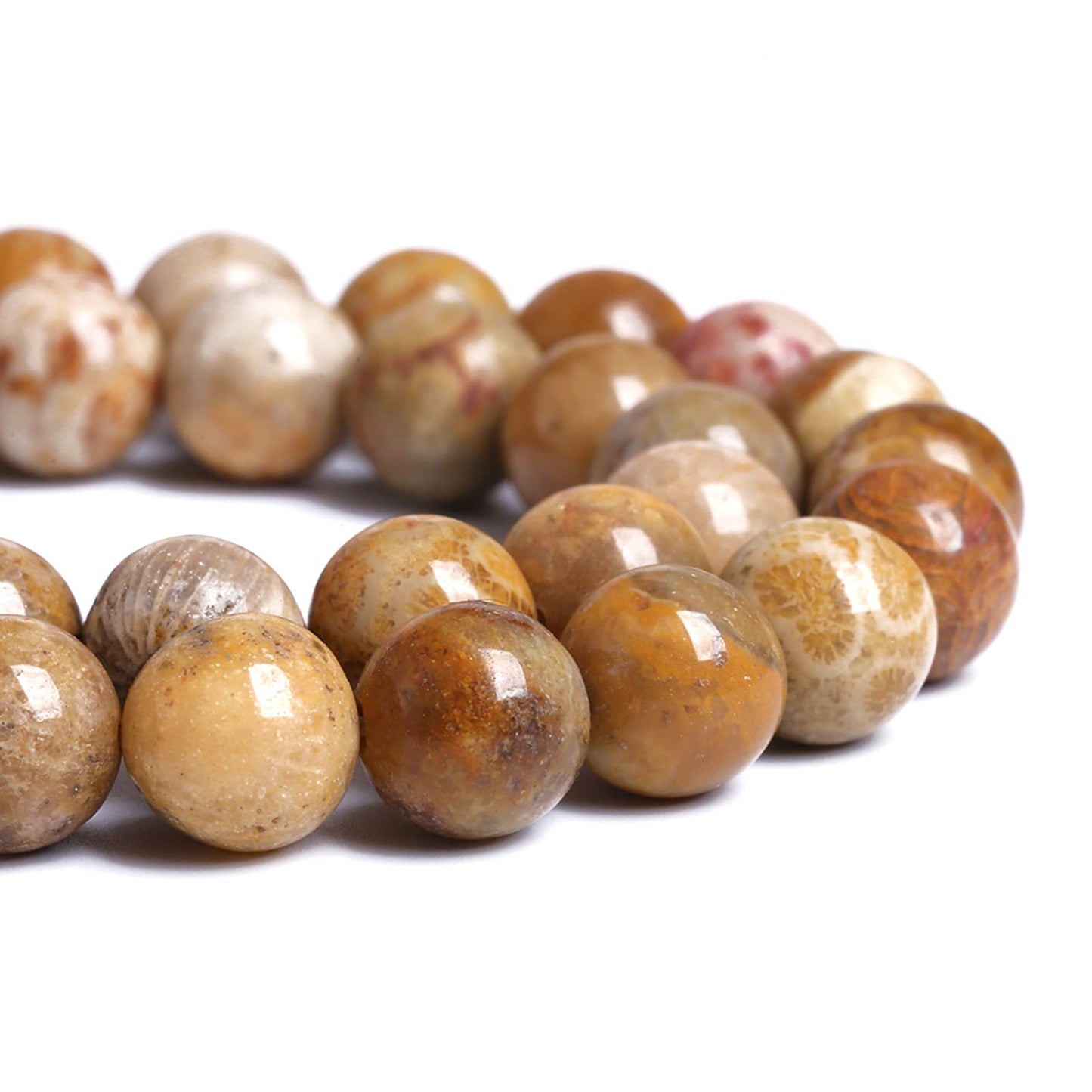 8MM 45PCS Natural Stone Coral Jade Chrysanthemum Beads for Jewelry Making DIY Bracelet
