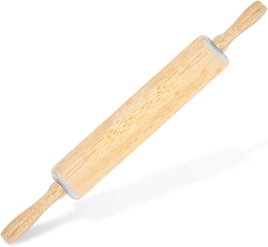 Classic Wood Rolling Pin - 20-Inch Baker's Essential for Pizza Dough, Cookies, Pastries & Pasta