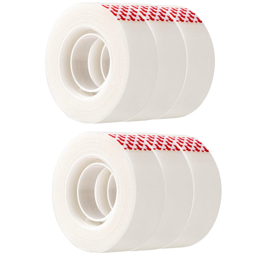 Amazon Basics Matte Finish Tape, 6 Pack, 3/4" Width x 1000" (27.8 yds) Length, Translucent