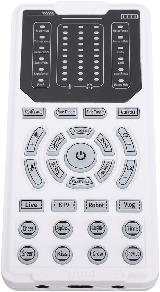 ZJchao 15 10- (5.6 .5 11 cm) Portable Voice Changer for Live Streaming & Gaming Voice Modes, Adjustment, Noise