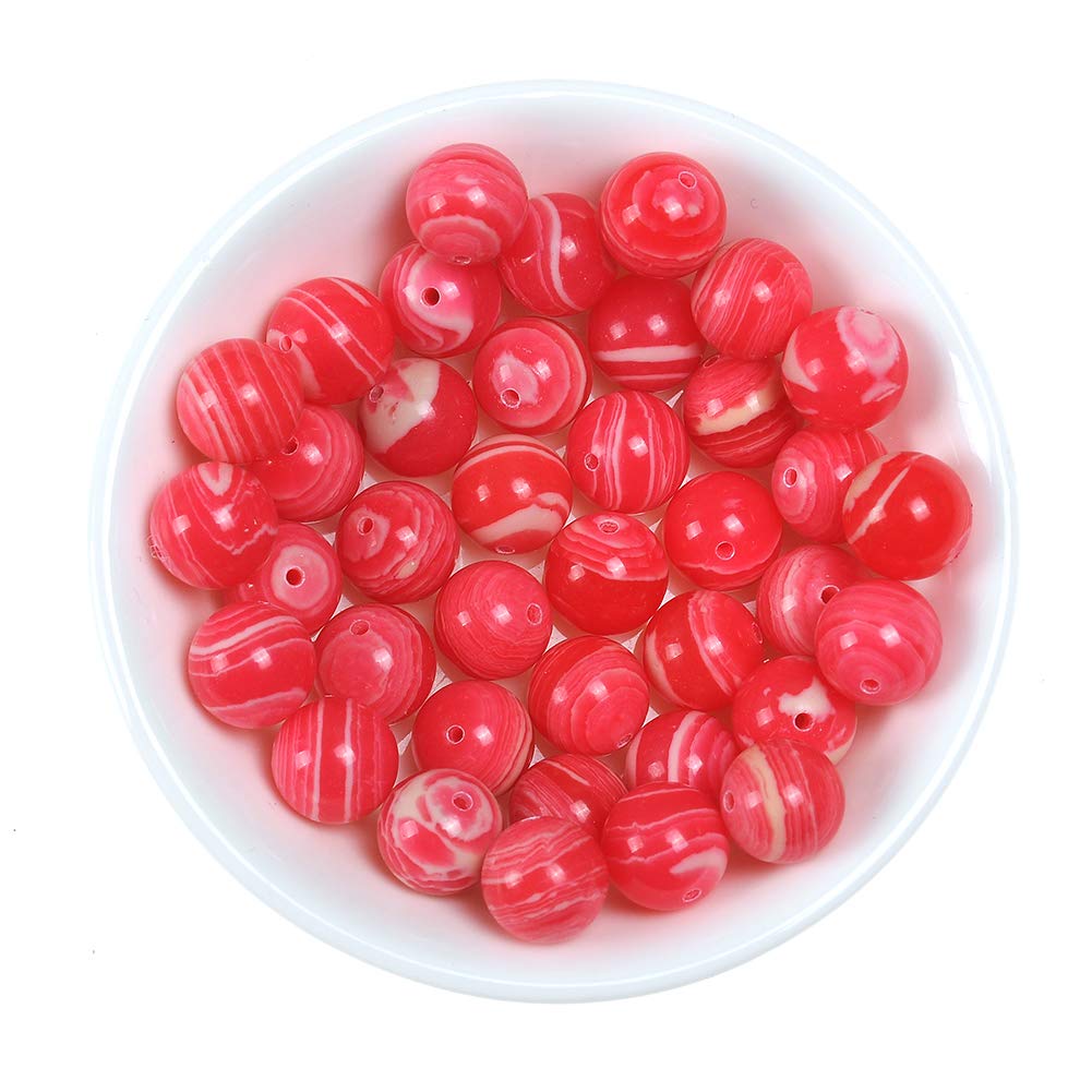 Natural Stone Beads 6mm Watermelon Gemstone Round Loose Beads Crystal Energy Stone Healing Power for Jewelry Making DIY,1 Strand 15"