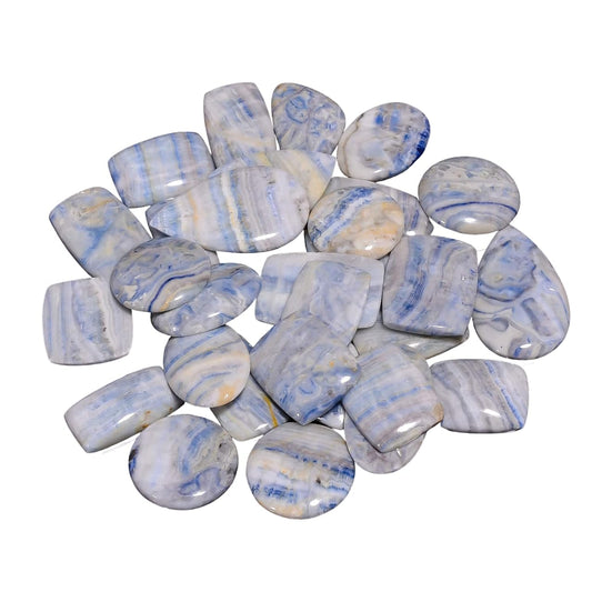 3pcs Natural Blue Scheelite Gemstone Cabochon Mix Shape Loose Gemstone Wholesale Cabochons Lot, Jewelry Making Loose Gemstone, DIY, Wire Wrapping, Healing Crystals, Bulk Deal (20-25 mm)