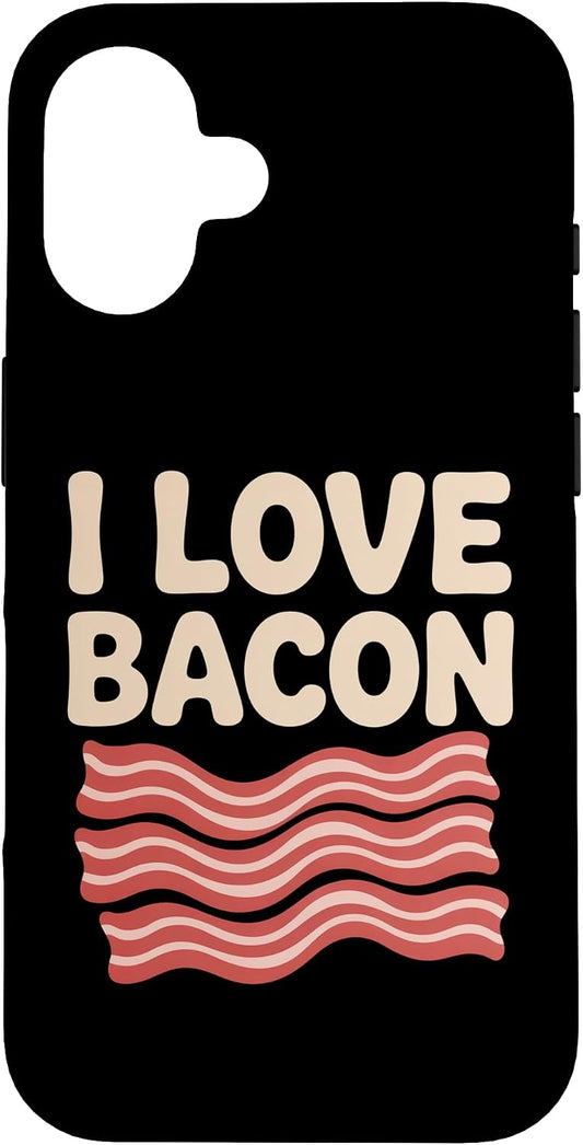 Bacon Enthusiast Breakfast Lovers 16 I Love Bacon Fun Breakfast Design Case for iPhone
