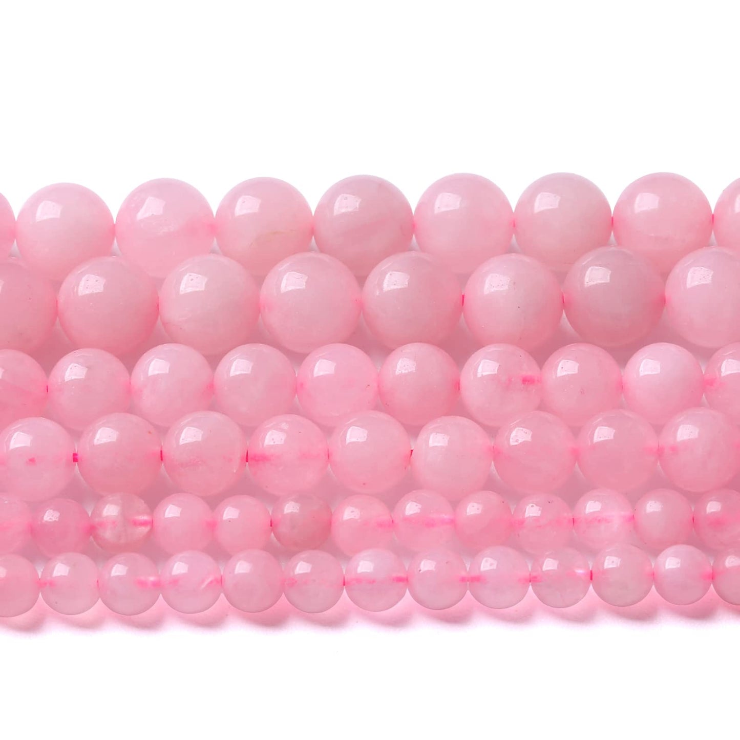 8MM 46PCS Natural Stone Brazilian Rose Quartz Crystal Beads for Jewelry Making DIY Bracelet