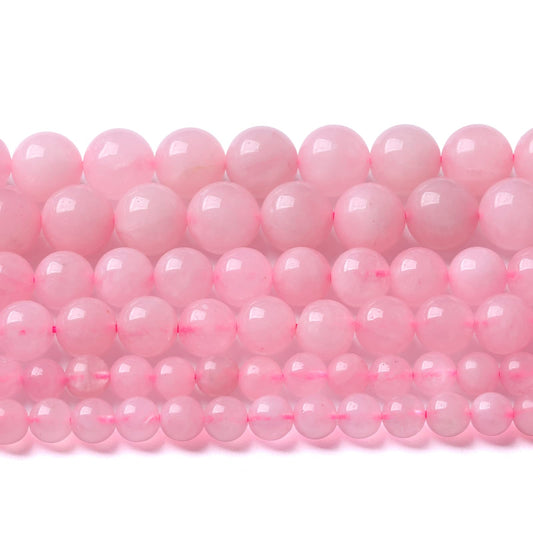 10MM 38PCS Natural Stone Brazilian Rose Quartz Crystal Beads for Jewelry Making DIY Bracelet