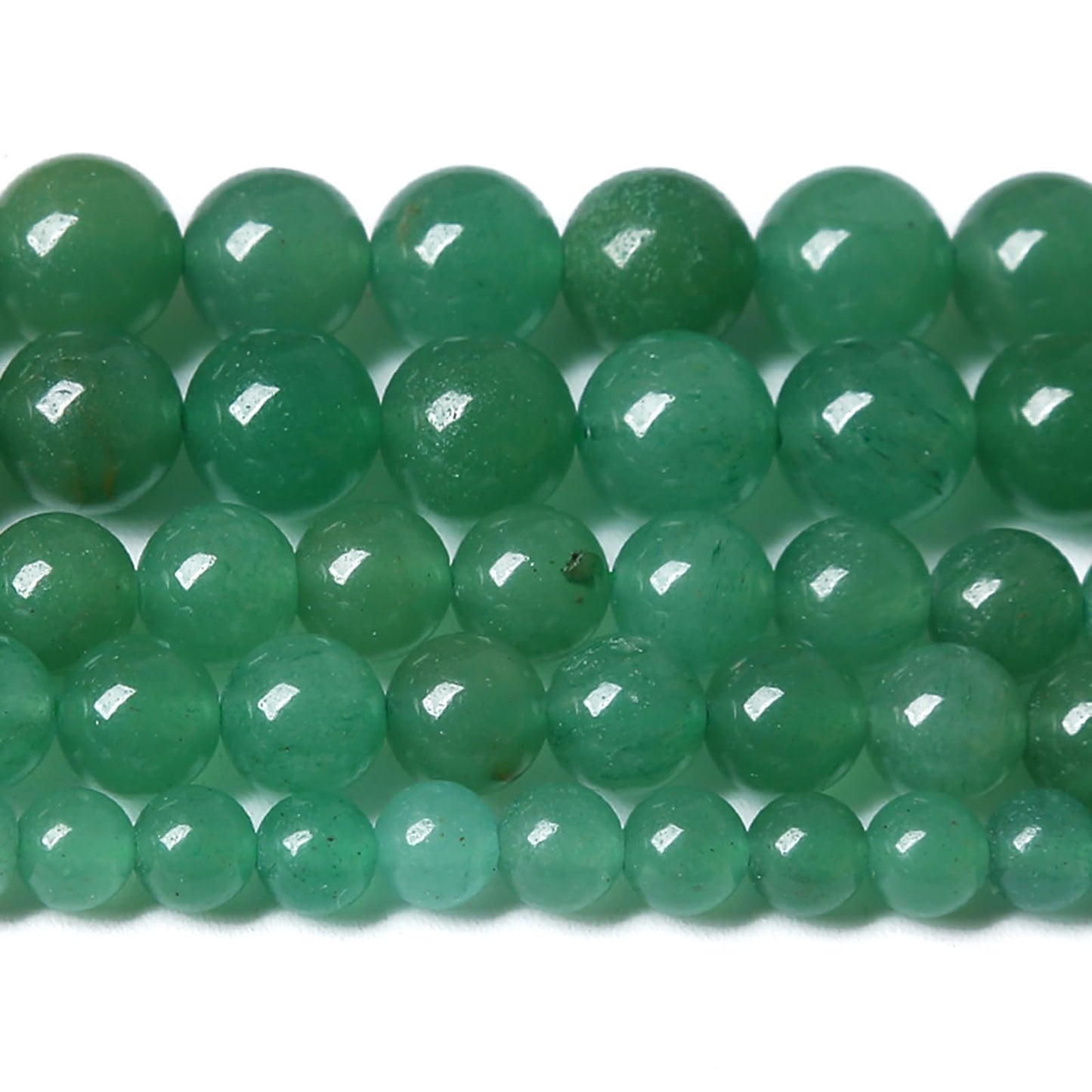 180PCS 4MM Natural Green Aventurine Beads Natural Gemstone Crystal Energy Stone Beads for Jewelry Making DIY Bracelet Necklace 2 Strand 32"
