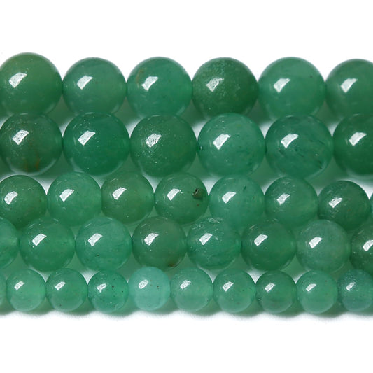 180PCS 4MM Natural Green Aventurine Beads Natural Gemstone Crystal Energy Stone Beads for Jewelry Making DIY Bracelet Necklace 2 Strand 32"