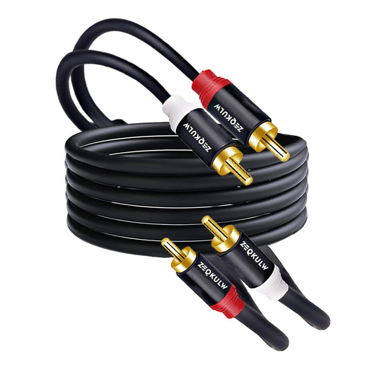 ZEQKULW 2RCA 15 2RCA 2RCA 2 15FT) Audio Video Cable ft Male to Male Stereo Audio RCA Cables Dual Shielded Gold-Plated