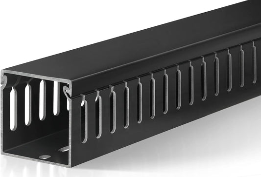 ZhiYo 2x2in Cable Raceway, Server Rack Cable Management Under Desk Cord Organizer, Electrical Safe PVC Cable Hider Open