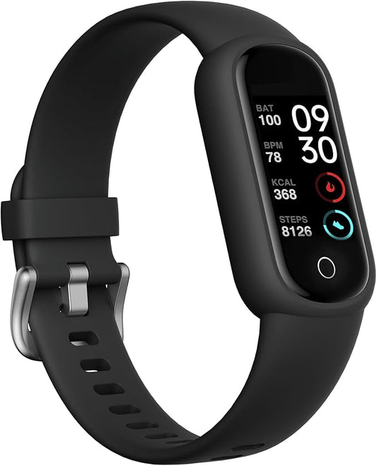 Fitness Tracker Watch with Sleep Tracker/IP68 Waterproof, Activity Tracker with Pedometer Step Counter, Health Watch for Women Men with 14 Sports Compatible Android iOS, Black