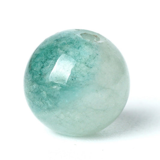 100Pcs Natural Stone 6mm Green Jasper Round Loose Gemstone Energy Healing Beads Hole Size 1mm DIY Smooth Beads for Bracelet Necklace Earrings Jewelry Making