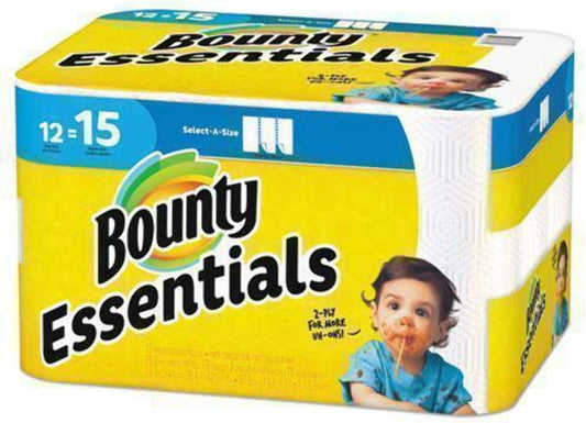 Bounty Select-A-Size Paper Towels - 2-Ply, 78 Sheets/Roll, 12 Rolls/Carton | Essential Cleaning Supply