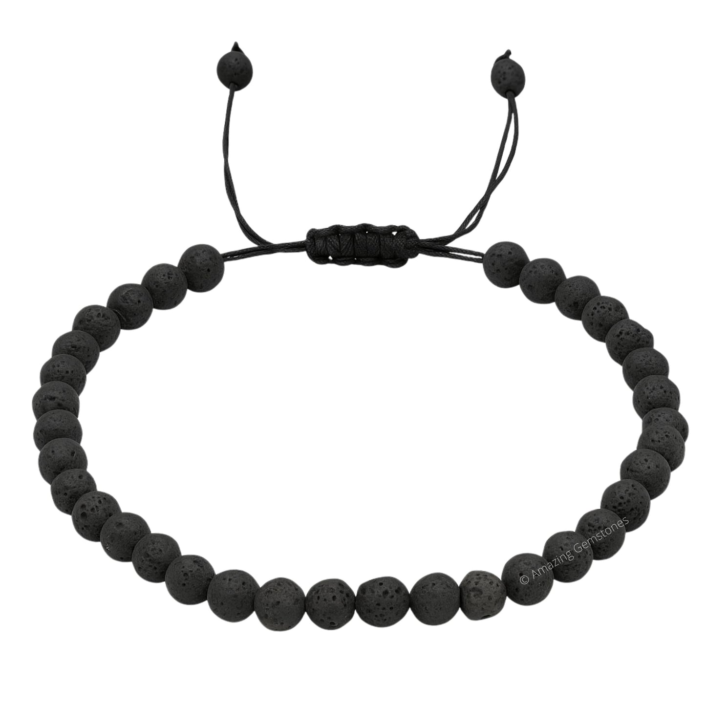 Amazing Gemstone Lava Stone Anklet Ankle Bracelets for Women - Waterproof Beaded Healing Crystal Anklets, Plus Size Chakra Gemstone Bead Anklet (Stretchy Adjustable - Plain)