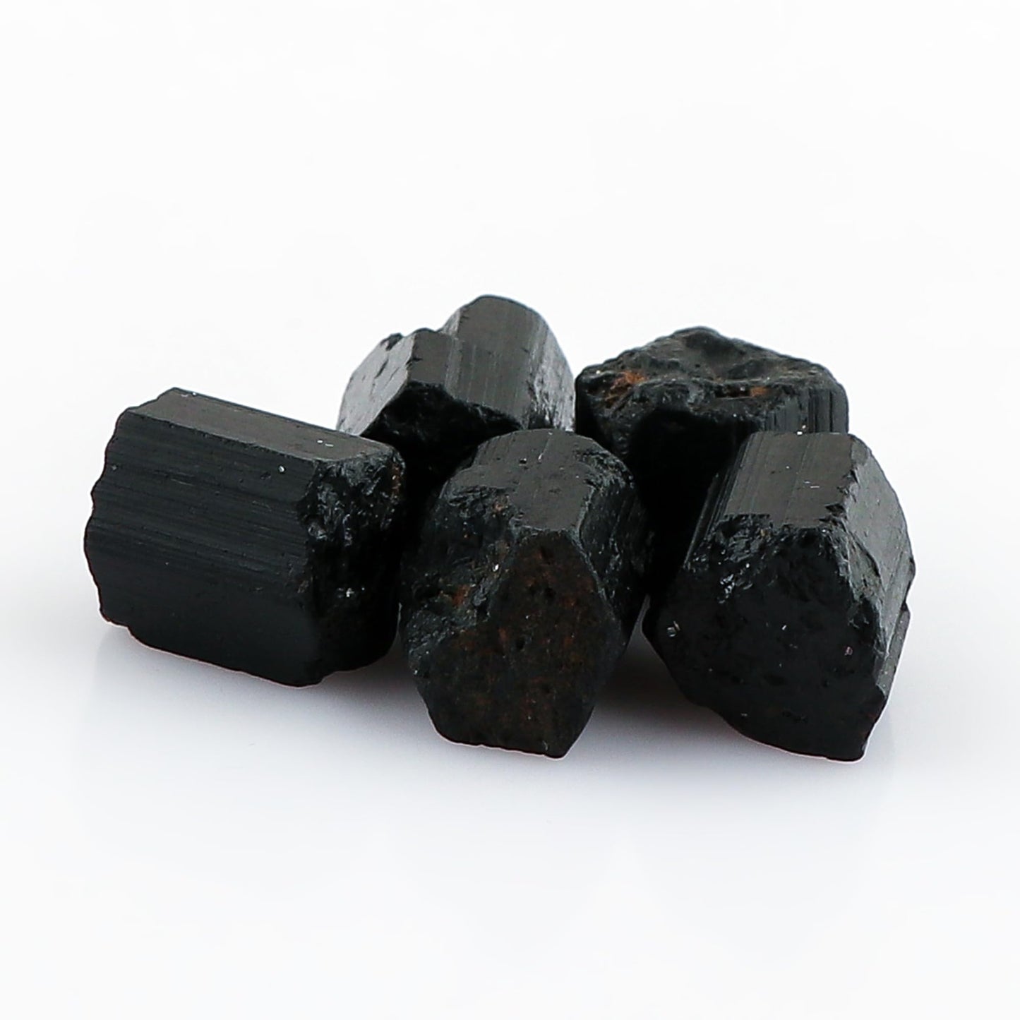 CRYSTALINES 5pcs, Natural Raw Black Tourmaline Gemstone, Untreated Crystals Rough Stone, DIY Crafting-Jewelry Making, Bulk Loose Supplies, Birthstone, Wire Wrapping, Gem Collection