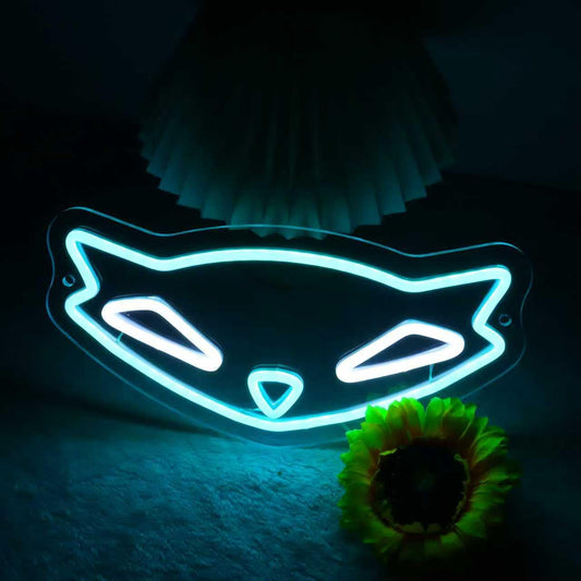 MOERBENCHI Sly Raccoon Neon Sign Thieves Game Neon Sign for Wall Decor, Dimmable LED Lights for Bedroom Man Cave Party Bar Gamr Room Background Decoration, Gamer Gifts for Teenage
