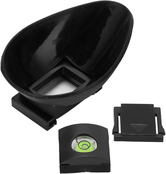 10g Camera Eyepiece Eyecup with Cold Shoe Cover, Plastic and Rubber, Lightweight - Protects Viewfinder, Clearer Sight