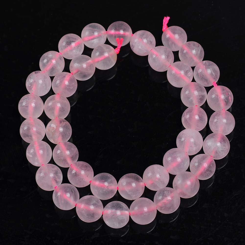 Natural Stone Beads 2mm Rose Quartz Gemstone Round Loose Beads Crystal Energy Stone Healing Power for Jewelry Making DIY,1 Strand 15"