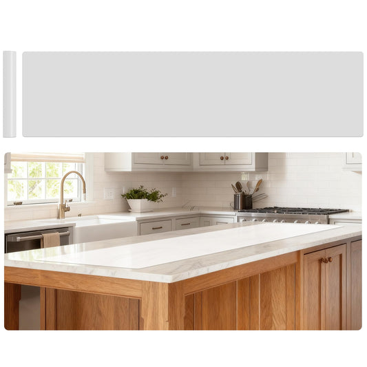 Gartful 78.7" x 15.7" 1.3mm Extra Large Silicone Mat, Heat Resistant Countertop Protector for Placemats, Paintings, Clay, Projects, Arts & Crafts, Welding and Resin, Translucent