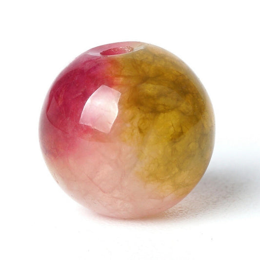 100Pcs Natural Stone 6mm Rose Red Jasper Round Loose Gemstone Energy Healing Beads Hole Size 1mm DIY Smooth Beads for Bracelet Necklace Earrings Jewelry Making