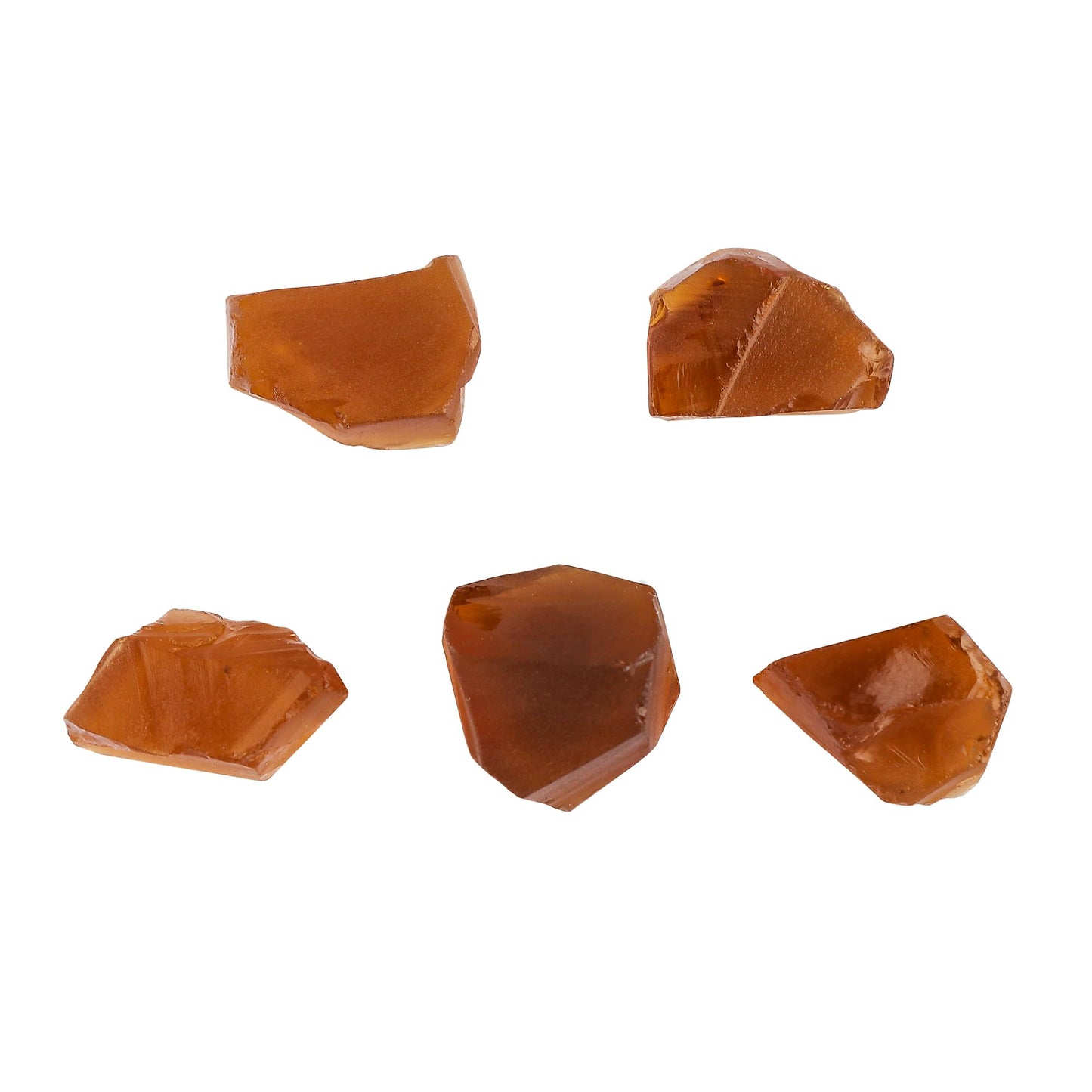 CRYSTALINES 5pcs Natural Raw Cognac Quartz Gemstone, Wholesale Assorted Rough Crystals, Untreated Bulk Loose Stones Supplies, DIY Craft-Jewelry Making, Birthday, Gem Collection