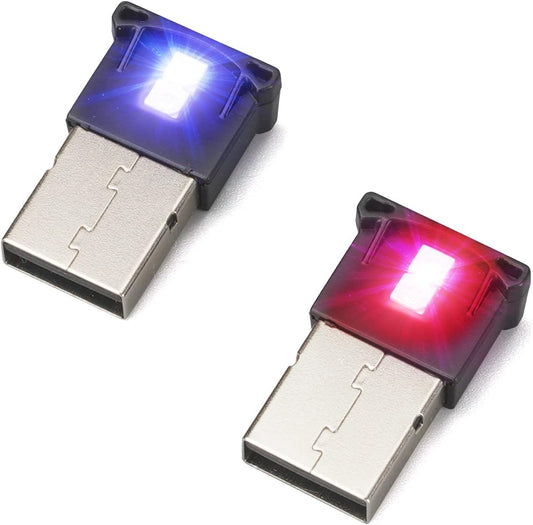 AOZITA 8 5V) 2) Mini USB LED RGB Light Brightness Adjustable Color Changeable for Car, Laptop, Keyboard. Atmosphere