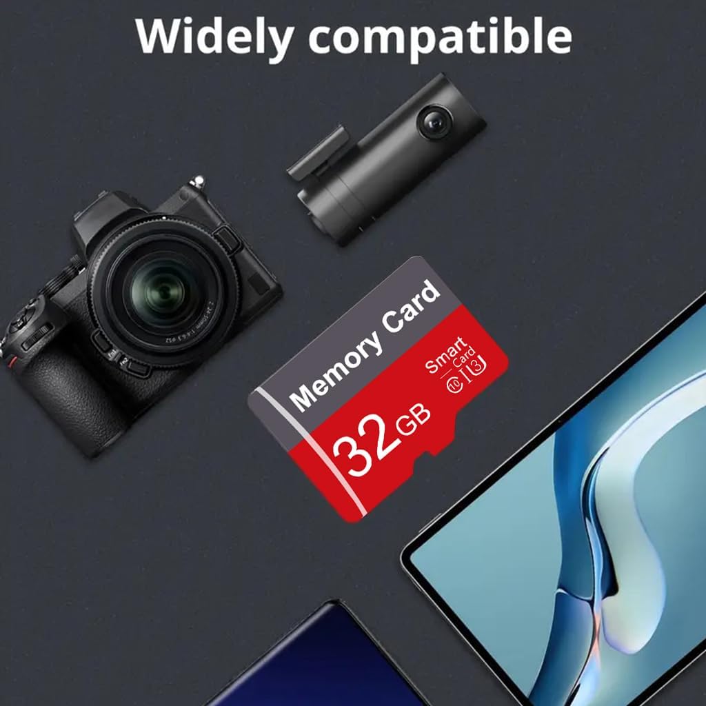 Yicunxin 2 Pack 32GB C10 A1 (32, Memory Card with Adapter, High Speed TF Card, UHS-I Memory TF Card for Tablet/Mobile