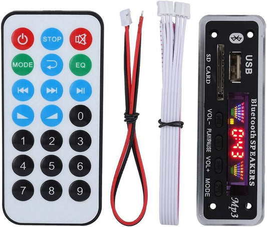 ASHATA MP3 5V/12V 5.0 MP3/WMA/WAV/FLAC/APE, Audio Decoder Board, DC Bluetooth Audio Decoder Module Support Colors