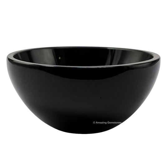 Black Tourmaline Crystal Bowl - 2 Inch Decorative Bowls for Room and Home Decor - Gemstone Healing Crystals for Elegant Display, Positive Energy Balance and Gift